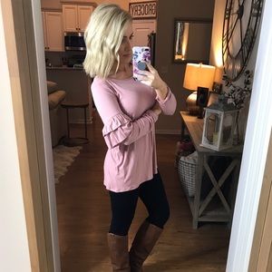 Ruffle Sleeve Sweater